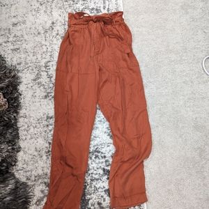 Rust orange high waisted pant